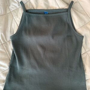 Old Navy Green Ribbed Sleeveless Tank Top